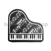 Piano Eraser Black With Notes