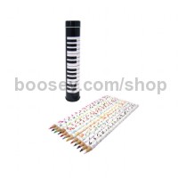 Coloured Pencils 12 In Tin Keyboard