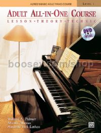 Alfred's Basic Adult All-In-One Piano Course, Level 1 (Book & DVD)
