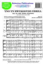 All in the April Evening (Welsh) for male choir