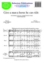 Give a Man a Horse He Can Ride for male choir