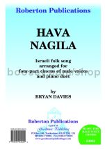 Hava Nagila - TTBB choir & piano duet