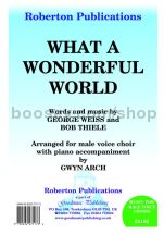 What a Wonderful World for TTBB & piano