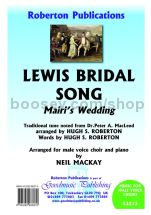 Lewis Bridal Song for male choir