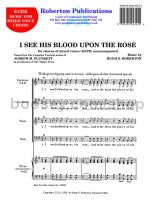 I See His Blood Upon the Rose for SATB choir