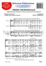 Sweet Nightingale for SATB choir