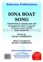 Iona Boat Song for SATB choir