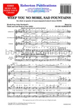 Weep You No More, Sad Fountains for SATB choir unaccompanied