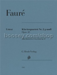 Piano Quartet no. 2 g minor op. 45 (Score & Parts)