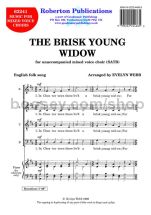 Brisk Young Widow for SATB choir