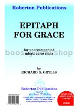 Epitaph for Grace for SATB choir