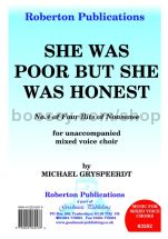 She was poor but she was honest for SATB choir