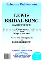Lewis Bridal Song (Mairi's Wedding) for unison choir