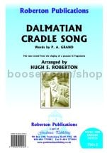 Dalmatian Cradle Song for unison voices
