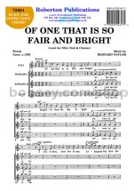 Of One That Is So Fair and Bright for female choir (SSA)