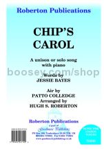 Chip's Carol for unison choir