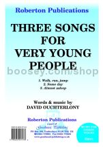 Three Songs for Very Young People for unison choir