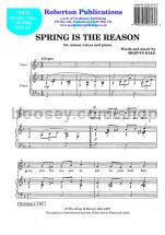 Spring Is the Reason for unison choir