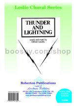 Thunder and Lightning for unison choir