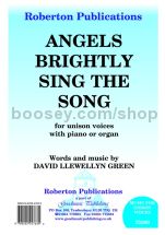 Angels Brightly Sing the Song for unison choir