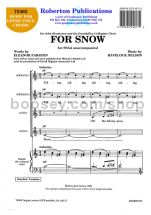 For Snow for female choir (SSAA)