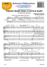 Virgin Mary Had A Little Baby for female choir (SSAA)