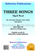 Three Songs Op. 6, No. 2 for female choir (SA)