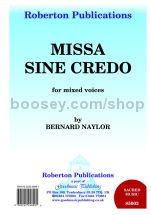 Missa Sine Credo - SATB choir