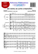 My Song Is Love Unknown for SATB choir