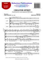 Creator Spirit for SATB choir