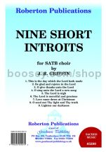 Nine Short Introits for SATB choir