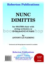 Nunc Dimittis - SSATBB choir with strings or organ
