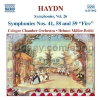 Symphonies vol.26 (Nos. 41, 58, 59) (Naxos Audio CD)
