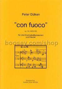 Con fuoco op. 58 - 3 Contrabass Trombone & Piano (score)