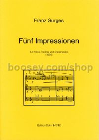 5 Impressions - Flute, Violin & Cello (score & parts)