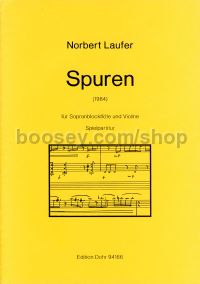 Spuren - Descant Recorder & Violin (score)