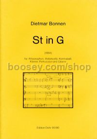 St in G - Alto Saxophone, Cello, Double Bass, Piano, Percussion & Guitar (score & parts)