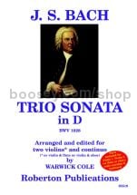 Trio Sonata in D, BWV 1028 for 2 violins & continuo