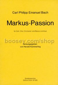 St Mark Passion (study score)