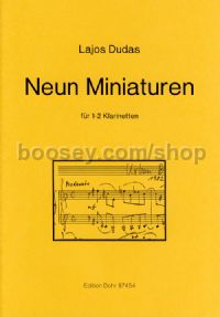 9 Miniatures - 1-2 Clarinets (score)