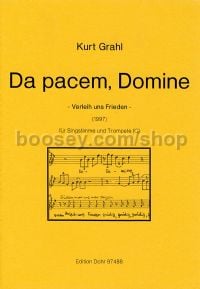 Da pacem, Domine - Voice & Trumpet (score)