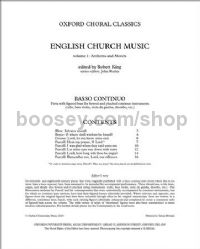 English Church Music, Volume 1: Anthems and Motets - basso continuo parts