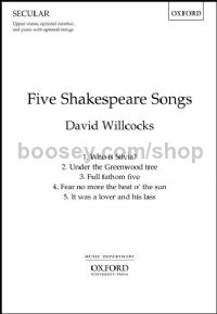 Five Shakespeare Songs for upper voices, opt. narrator & piano