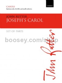 Joseph's Carol - Parts (Baritone Solo, SAATB, and Small Orchestra)