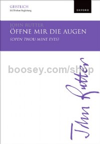 Öffne Mir Die Augen (Open Thou Mine Eyes) (SATB (with divisions) unaccompanied