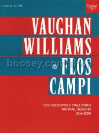 Flos Campi (vocal score) for solo viola, small SATB chorus & small orchestra.