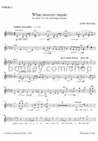 What Sweeter Music (violin 2) SATB & organ/strings