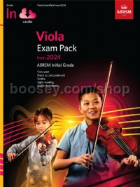 Viola Exam Pack from 2024, Initial Grade, Viola Part, Piano Accompaniment & Audio