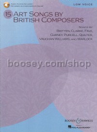 15 Art Songs by British Composers: Low Voice (Book & Online Audio)