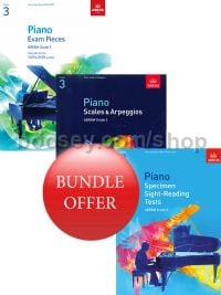 ABRSM Piano Exams 2019-2020 Grade 3 Bundle Offer (Book & CD) - Save 10%